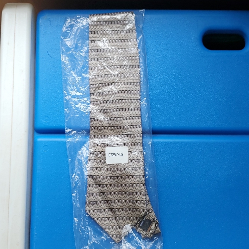 Irvine Park silk brown & black handmade tie